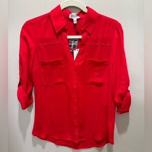 Red  Slim fit portofino shirt 
Size Medium